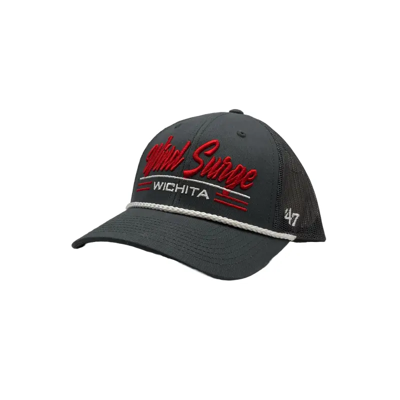 Wichita Wind Surge '47 Charcoal Garner Rope Trucker Cap