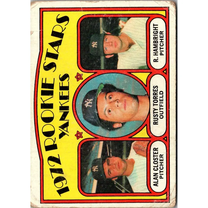 1972 Topps Yankees Rookies - Alan Closter/Rusty Torres/R. Hambright #124 Rookie