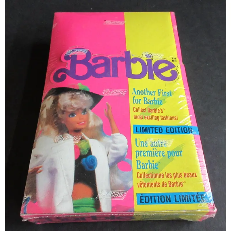 1991 Action Barbie Collectible Cards Box (Canada)