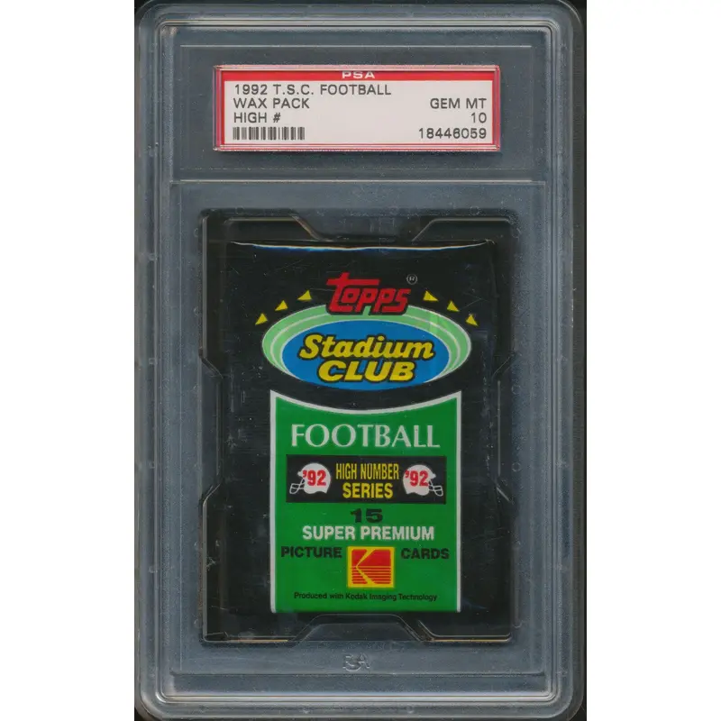 1992 Topps Stadium Club Football High Number Pack PSA 10