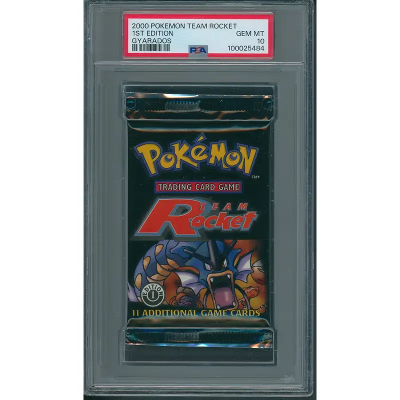 2000 Pokemon Team Rocket 1st Edition Pack PSA 10 Gyarados *5484