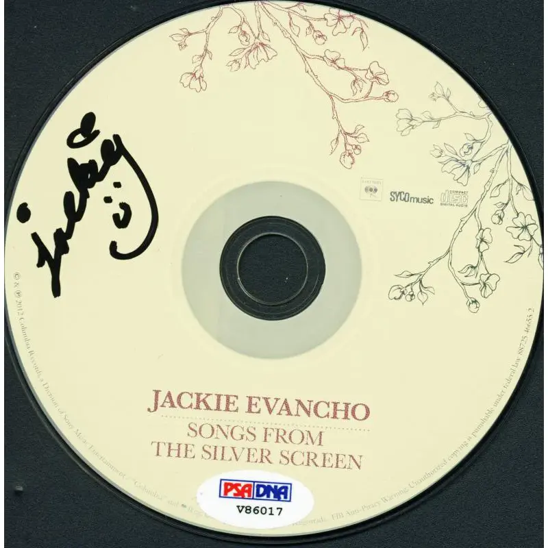 Jackie Evancho Authentic Signed Songs From The Silver Screen Cd PSA/DNA #V86017
