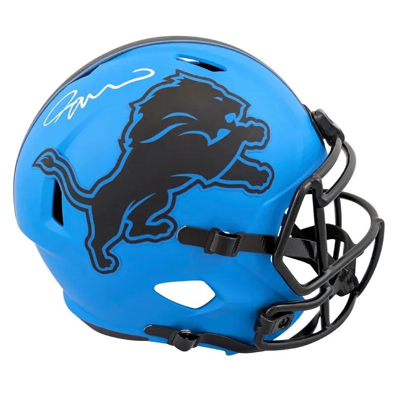 Lions Jameson Williams Signed Rave Full Size Speed Rep Helmet BAS Witnessed