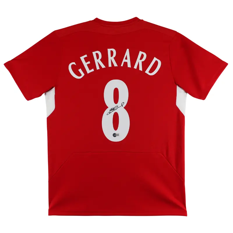 Liverpool FC Steven Gerrard Signed Red 2005 Home UCL Final Edition Jersey BAS