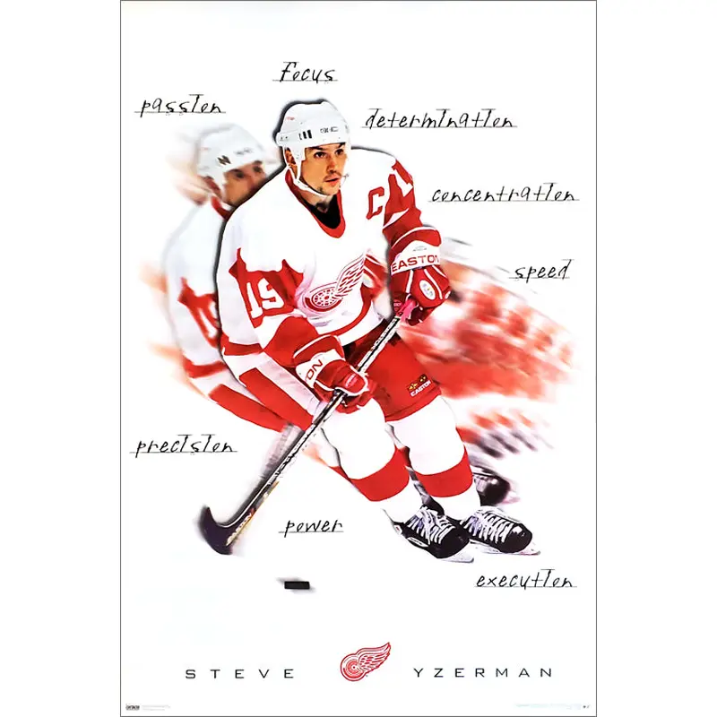 Steve Yzerman "Inspiration" Detroit Red Wings Poster - Costacos 2000