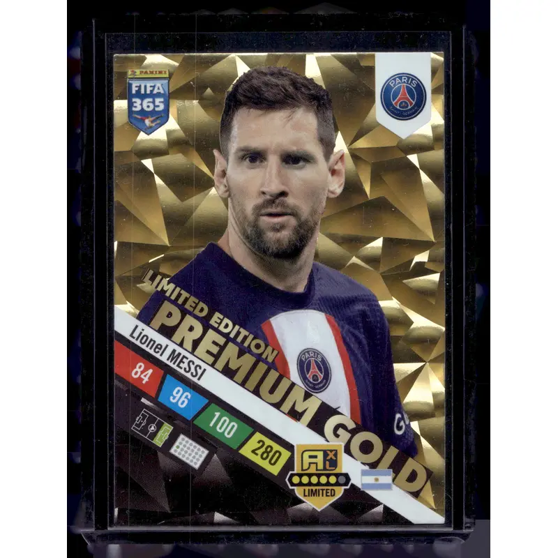 2023 Panini Adrenalyn XL Fifa 365 - Limited Edition Premium Gold - Lionel Messi