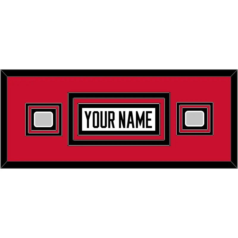 Chicago Nameplate & 2 Stanley Cup Finals Patches - Road White (2007-2017) - Triple Mat 6