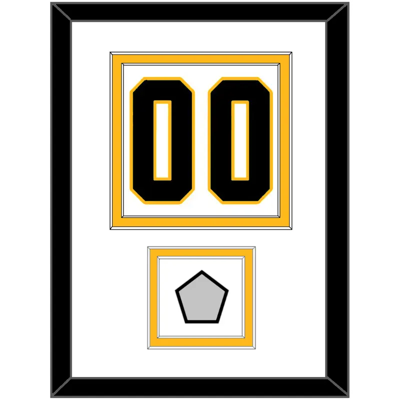 Pittsburgh Number (Back) & Stanley Cup Finals Patch - Home White (1988-1992) - Double Mat 1