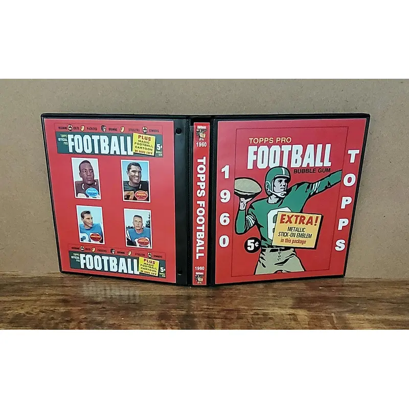 1960 Topps Football Cards Custom Made Album Binder 3 Sizes - 3482