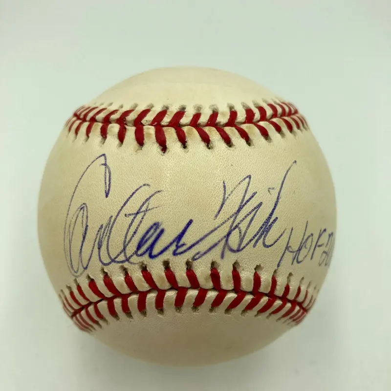 Carlton Fisk HOF 2000 Signed American League Baseball Steiner Hologram