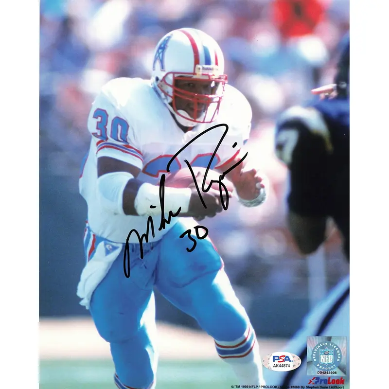MIKE ROZIER signed 8x10 photo PSA/DNA Houston Oilers Autographed