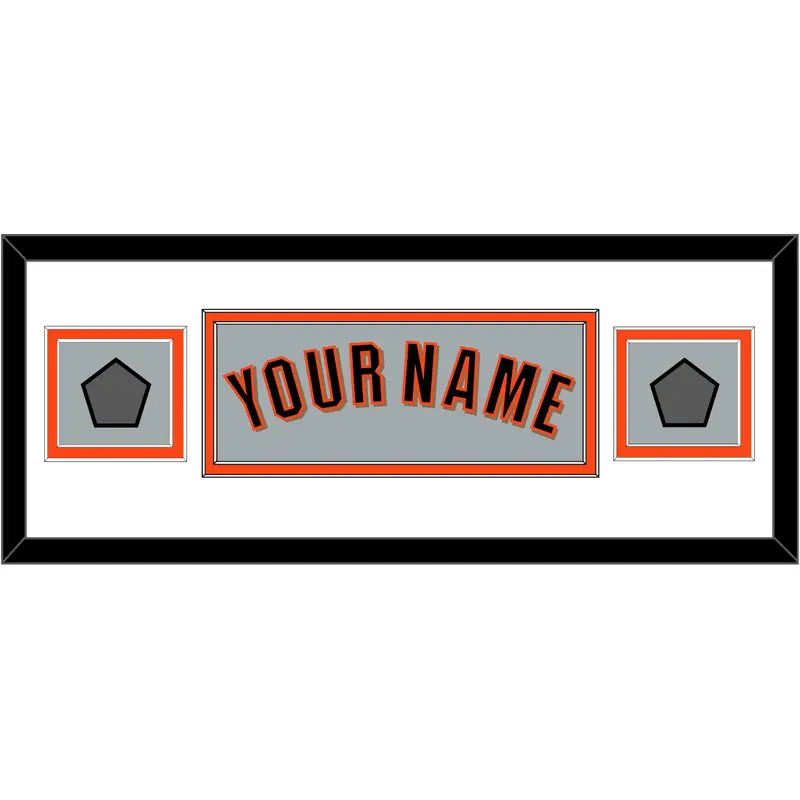 San Francisco Name & 2 World Series Jersey Patches - Road Gray (2010-2021) - Double Mat 2