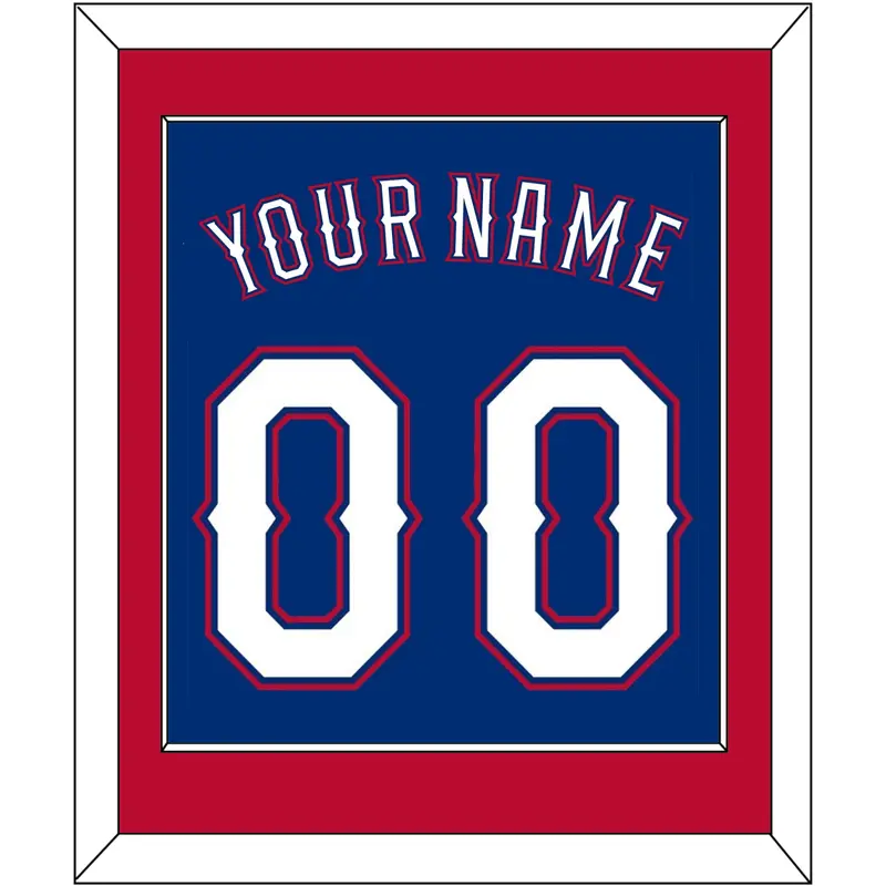 Texas Name & Number - Alternate Blue (2016-2019) - Single Mat 2
