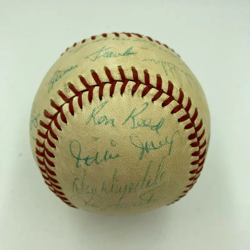 1968 All Star Game Team Signed Baseball Willie Mays Hank Aaron PSA DNA & JSA COA