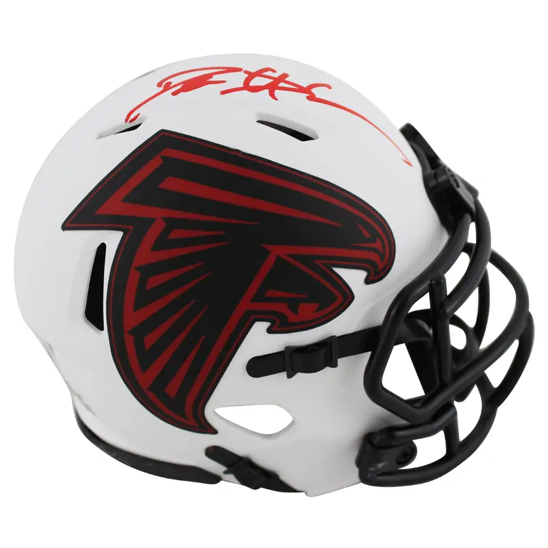 Falcons Deion Sanders Authentic Signed Lunar Speed Mini Helmet BAS Witnessed