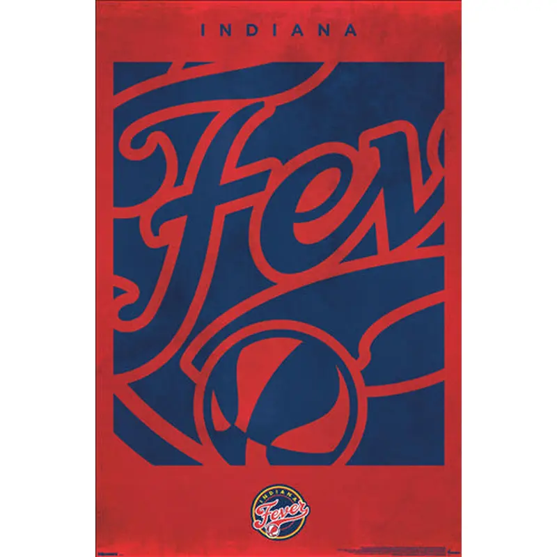 Indiana Fever WNBA Team Logo Women's Basketball Poster - Costacos Sports