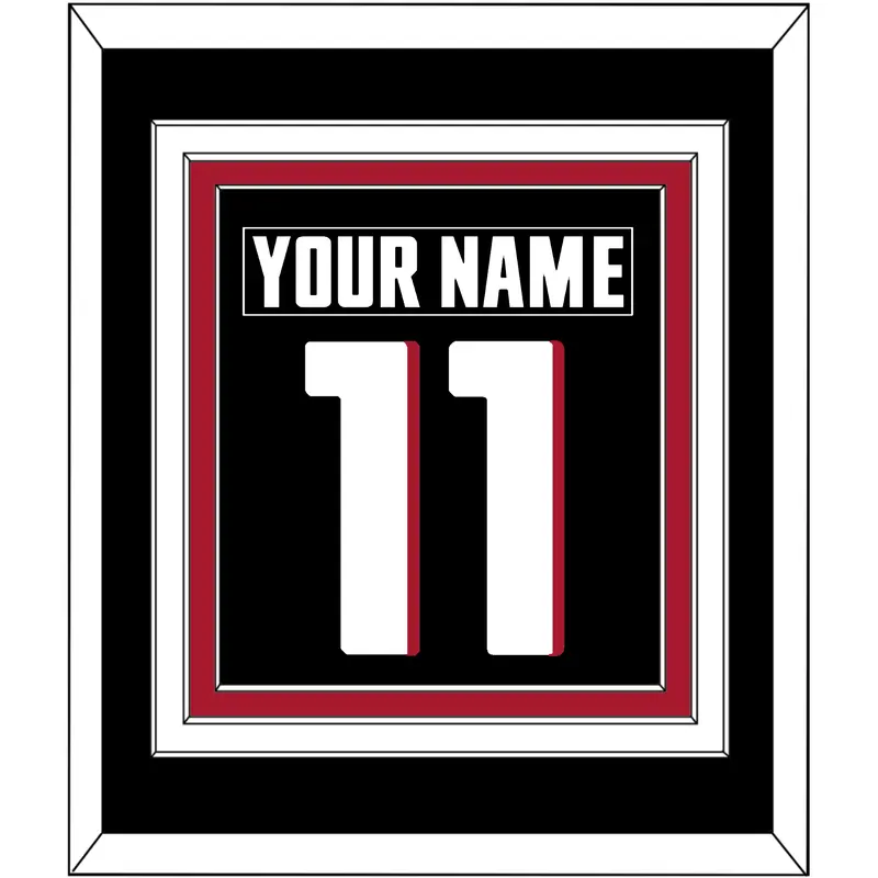 Atlanta Nameplate & Number (Back) Combined - Home Black - Triple Mat 2