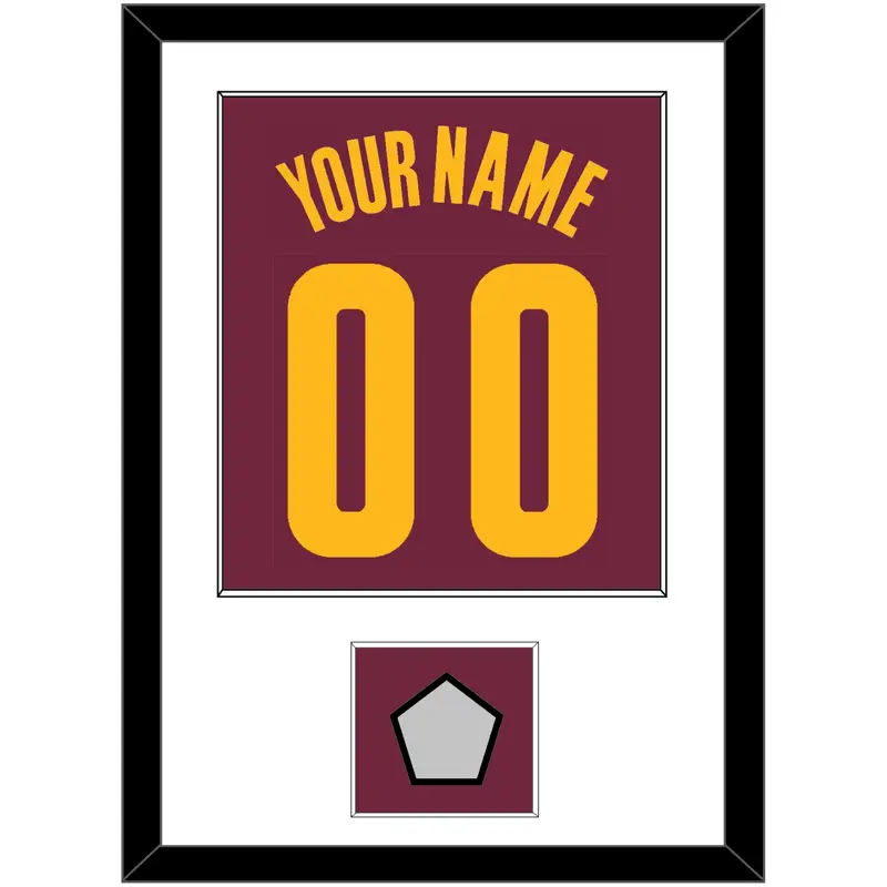 Cleveland Name & Number With Champions Patch - Road Red (2010-2017) - Single Mat 1