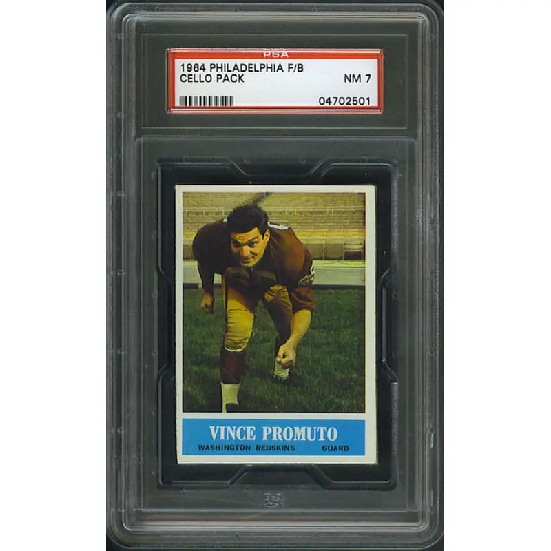 1964 Philadelphia Football Unopened Cello Pack PSA 7