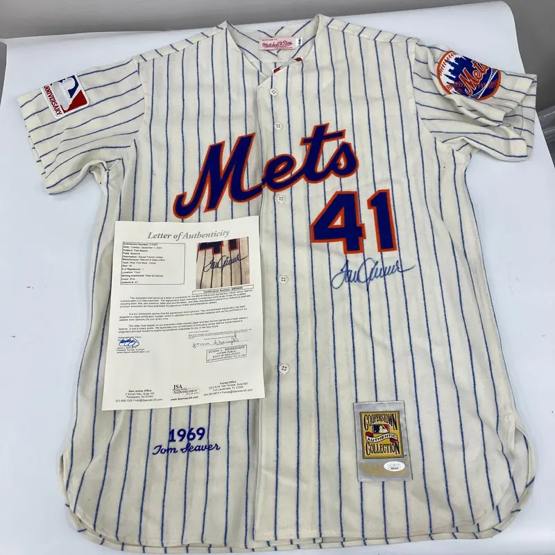 Tom Seaver Signed Authentic 1969 New York Mets Mitchell & Ness Jersey JSA COA
