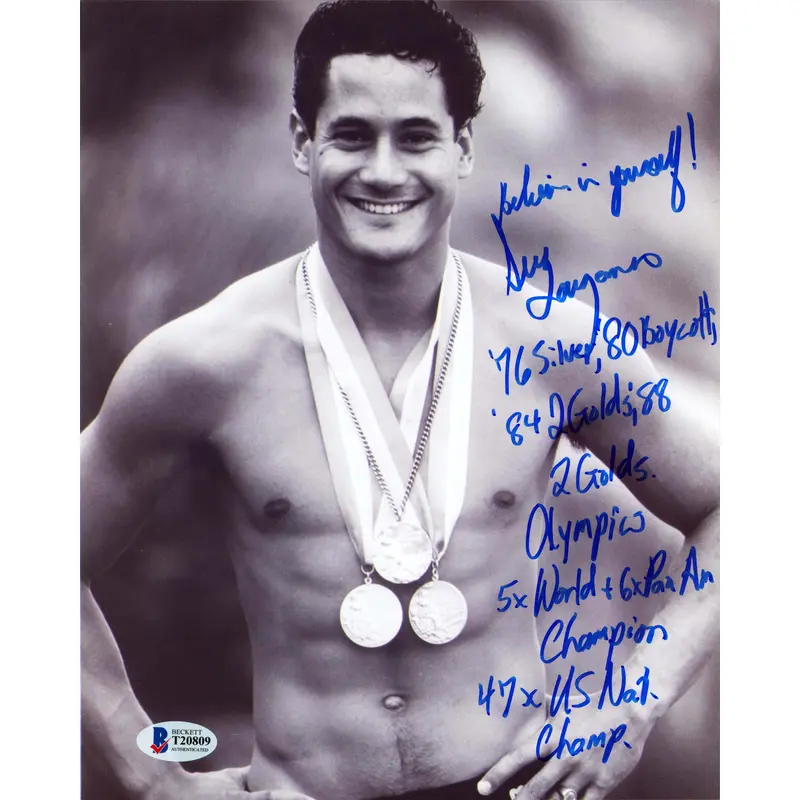 Greg Louganis Summer Olympics "9x Insc" Authentic Signed 8x10 Photo BAS #T20809