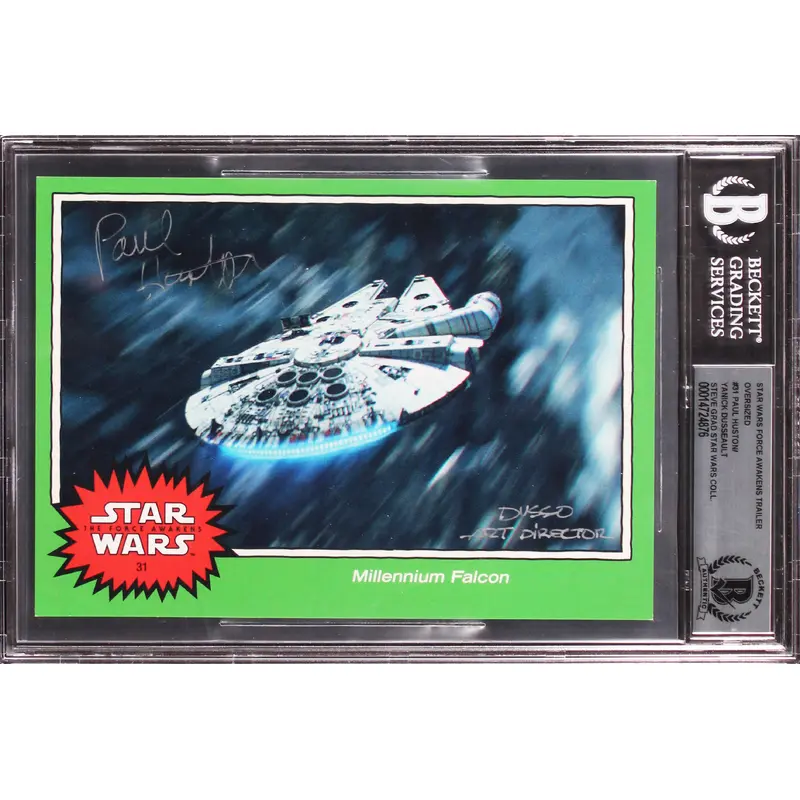 Paul Huston & Yanick Dusseault Signed Star Wars FA Trailer OS #31 Card BAS Slab