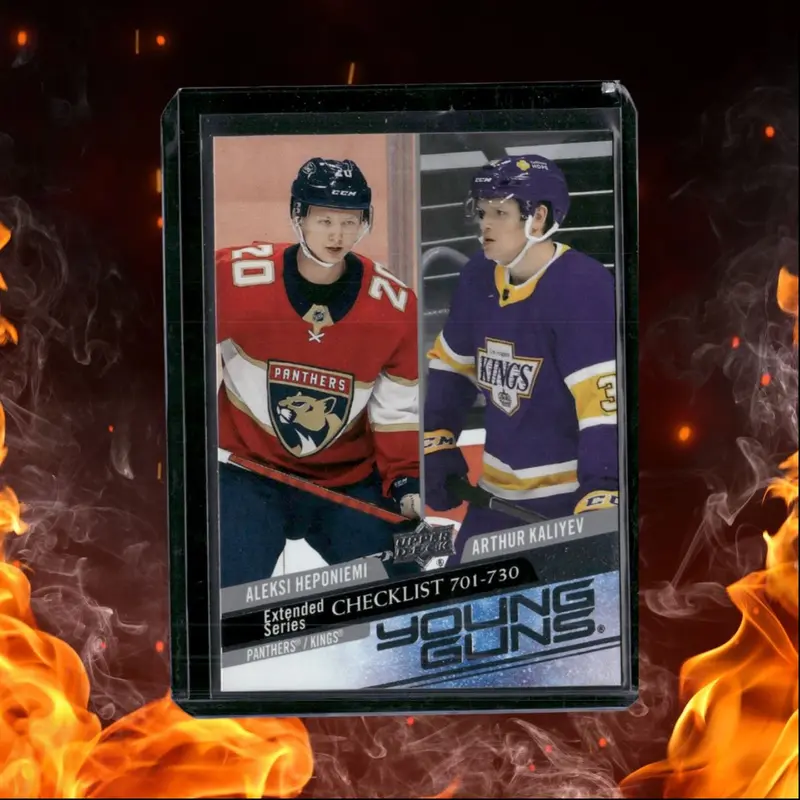 2020-21 Upper Deck Aleksi Heponiemi / Arthur Kaliyev Young Guns Checklist Rookie