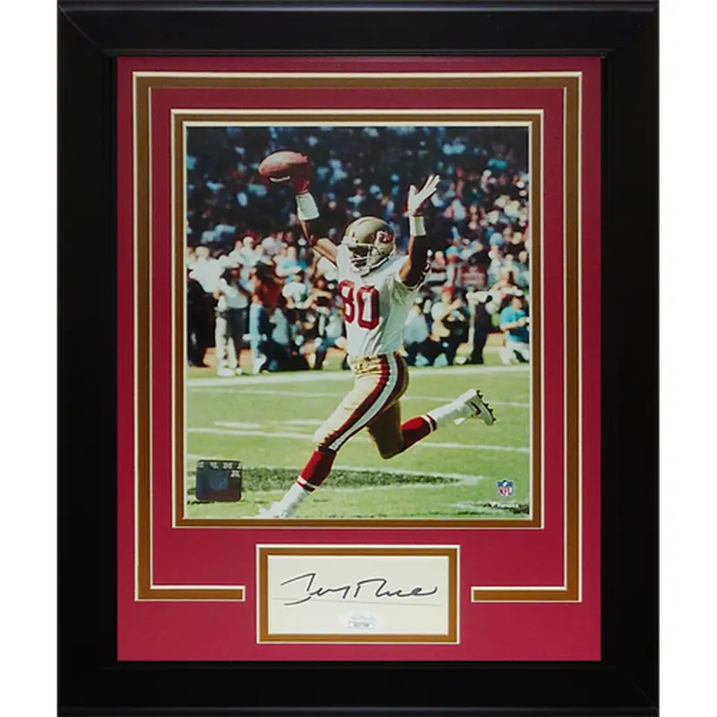 Jerry Rice Autographed San Francisco 49ers "Signature Series" Frame - JSA