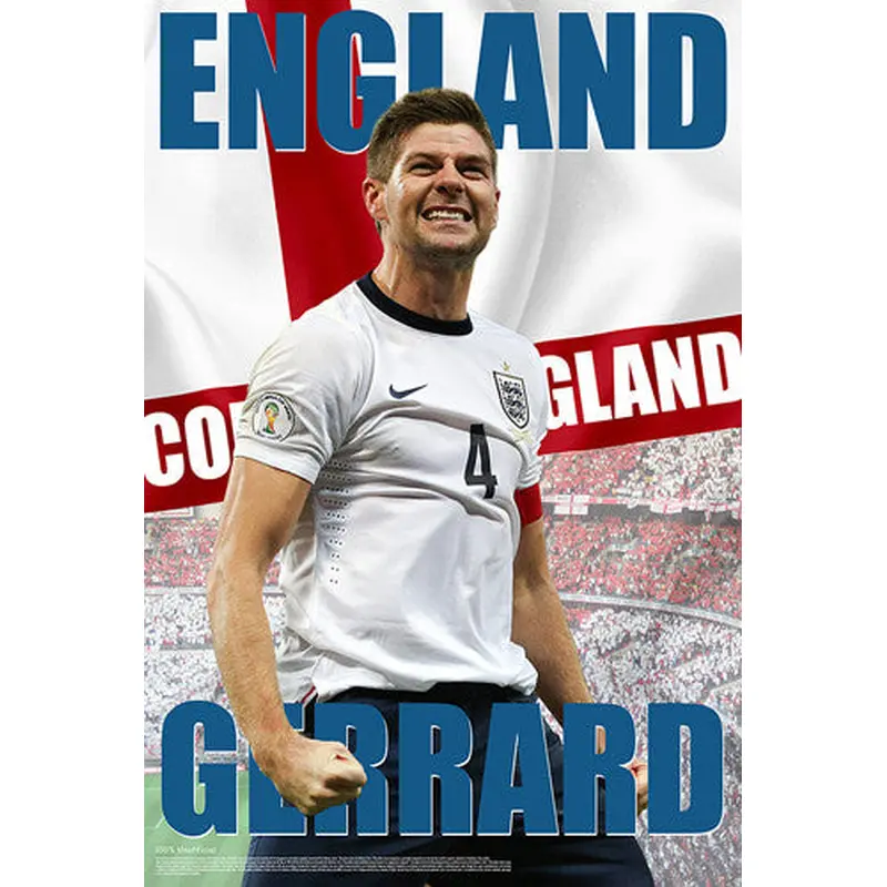 Steven Gerrard "Come On England" World Cup 2014 Soccer Poster - Starz