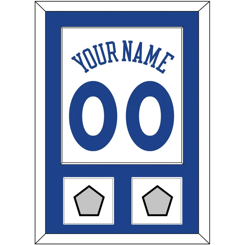 Golden State Name & Number With 2 Finals Patches - Home White (2010-2019) - Single Mat 1