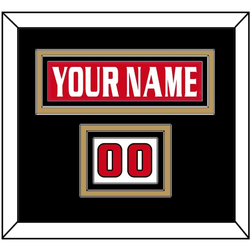 Ottawa Nameplate & Number (Shoulder) - Road/Home Red Jersey (1999-2007) - Triple Mat 4
