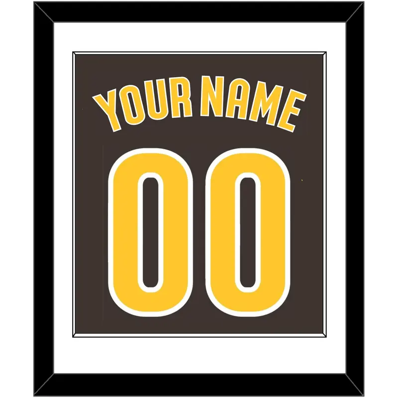 San Diego Name & Number - Alternate Brown - Single Mat 1