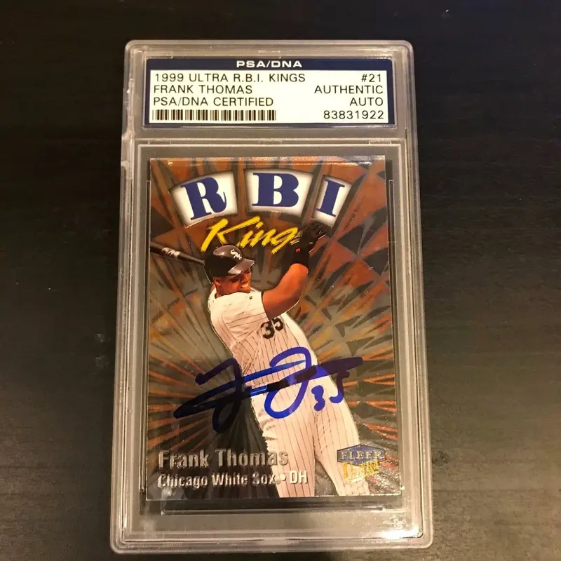 Frank Thomas Signed Autographed Baseball Card Chicago White Sox PSA DNA COA