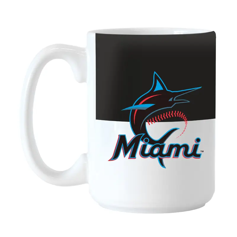 Miami Marlins Color Block 15 oz Sublimated Mug