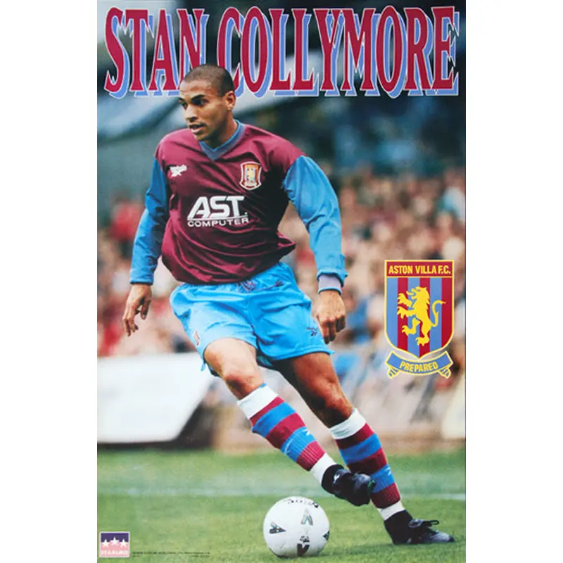 Stan Collymore "Action" Aston Villa FC EPL Football Soccer Poster - Starline 1997