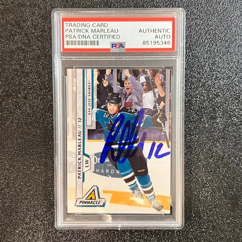 2011 Panini #36 PATRICK MARLEAU signed card PSA/DNA San Jose Sharks Slabbed
