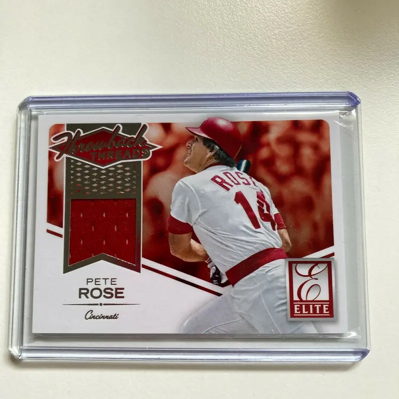 2015 Panini Donruss Elite Pete Rose Game Used Jersey Card