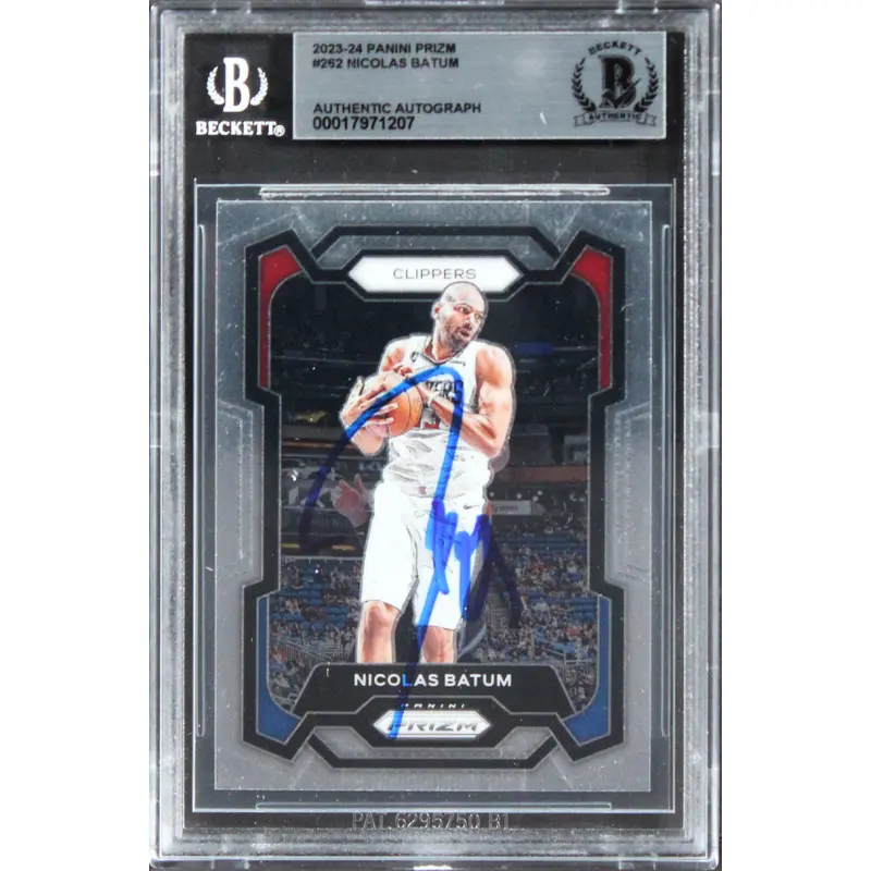 Clippers Nicolas Batum Authentic Signed 2023 Panini Prizm #262 Card BAS Slabbed