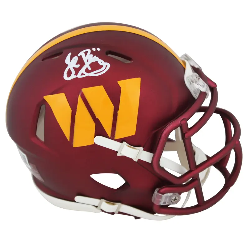 Commanders John Riggins Signed Speed Mini Helmet w/ White Sig BAS Witnessed