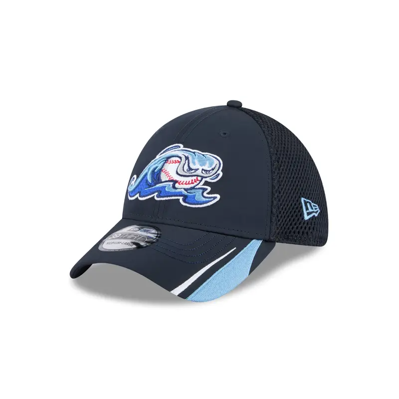 West Michigan Whitecaps New Era Linear Navy Stretch-Fit 39THIRTY Cap