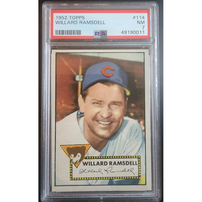 Willard Ramsdell 1952 Topps #114 PSA 7
