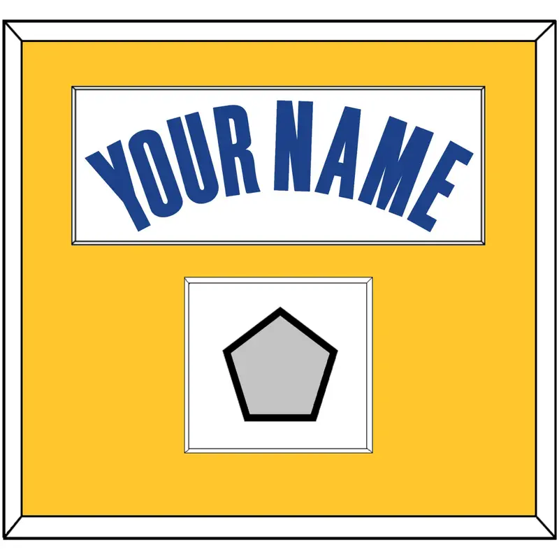 Golden State Name & Finals Patch - White Association - Single Mat 2
