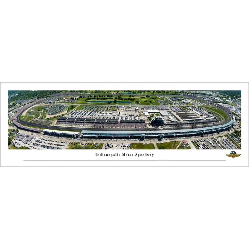 Indianapolis Motor Speedway Indy 500 Aerial Panoramic Poster - Blakeway Worldwide