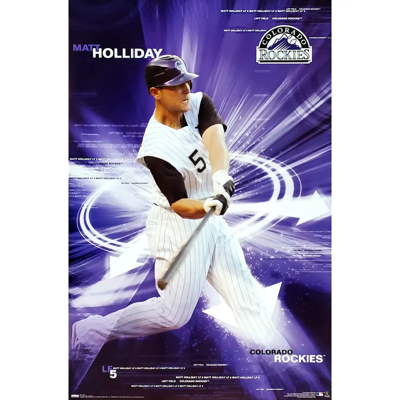 Matt Holliday "Cyclone" Colorado Rockies MLB Baseball Action Poster - Costacos 2008