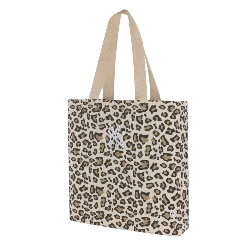 New Era - Leopard Animal Print Tote Bag - New York Yankees - Light Beige