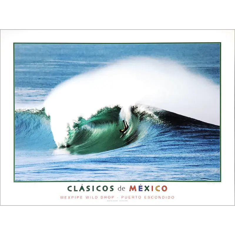 Surfing "Mexpipe Wild Drop" (Puerto Escondido) Poster Print - Creation Captured