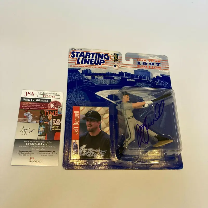 Jeff Bagwell Signed Vintage Starting Lineup SLU Kenner With JSA COA