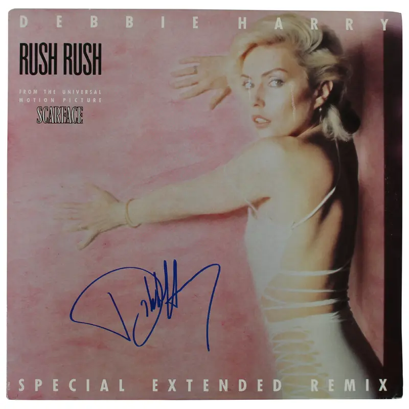 Debbie Harry Authentic Signed Rush Rush Album Cover Autographed BAS #BG83053