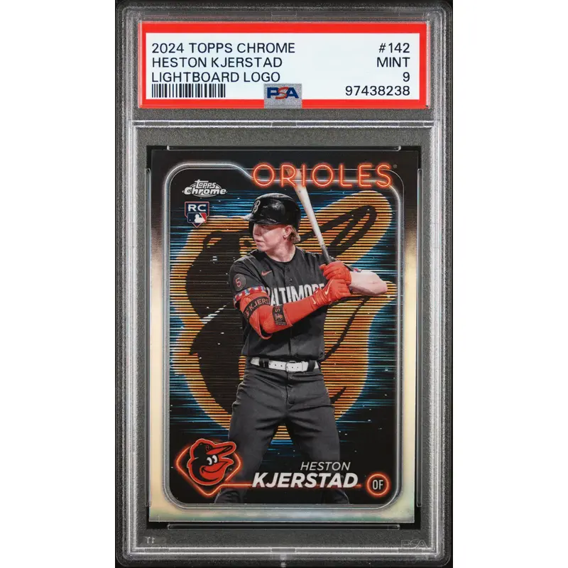 Heston Kjerstad 2024 Topps Chrome #142 Lightboard Logo PSA 9 Mint