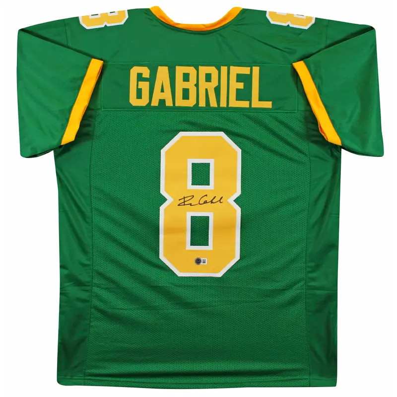 Oregon Dillon Gabriel Authentic Signed Green Pro Style Jersey BAS Witnessed